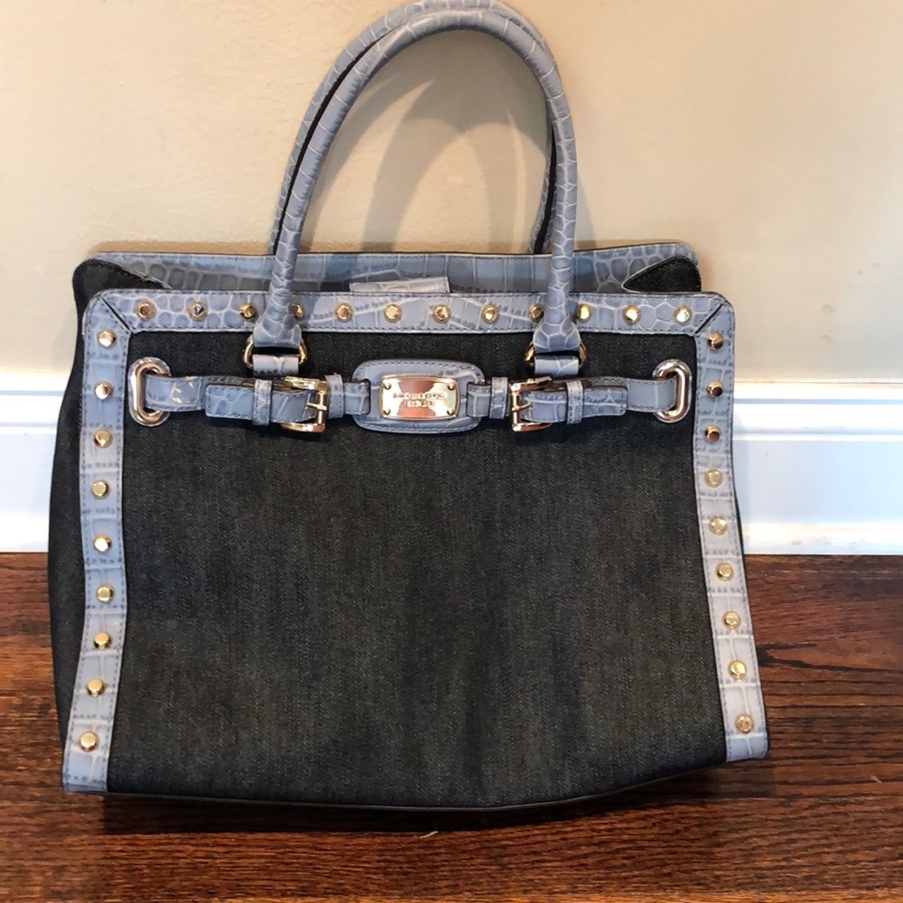 Micheal Kors Denim Studded Bag
